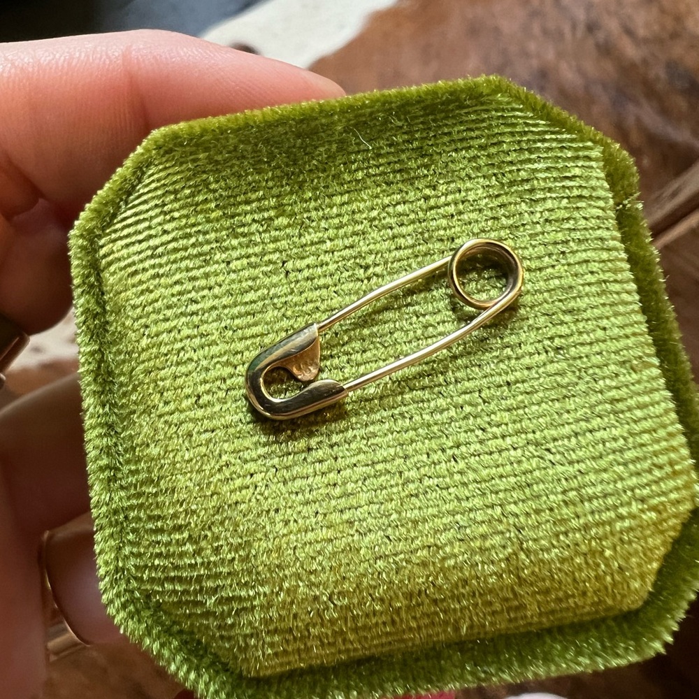 Catbird Gold Safety Pin Earring